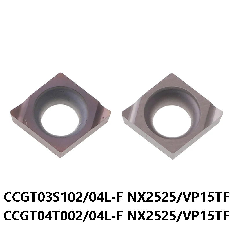 

100% Original CCGT CCGT03S102L-F CCGT03S102 CCGT03S104 CCGT04T002 CCGT04T004 L-F NX2525 VP15TF Boring Lathe Tool Carbide Insert