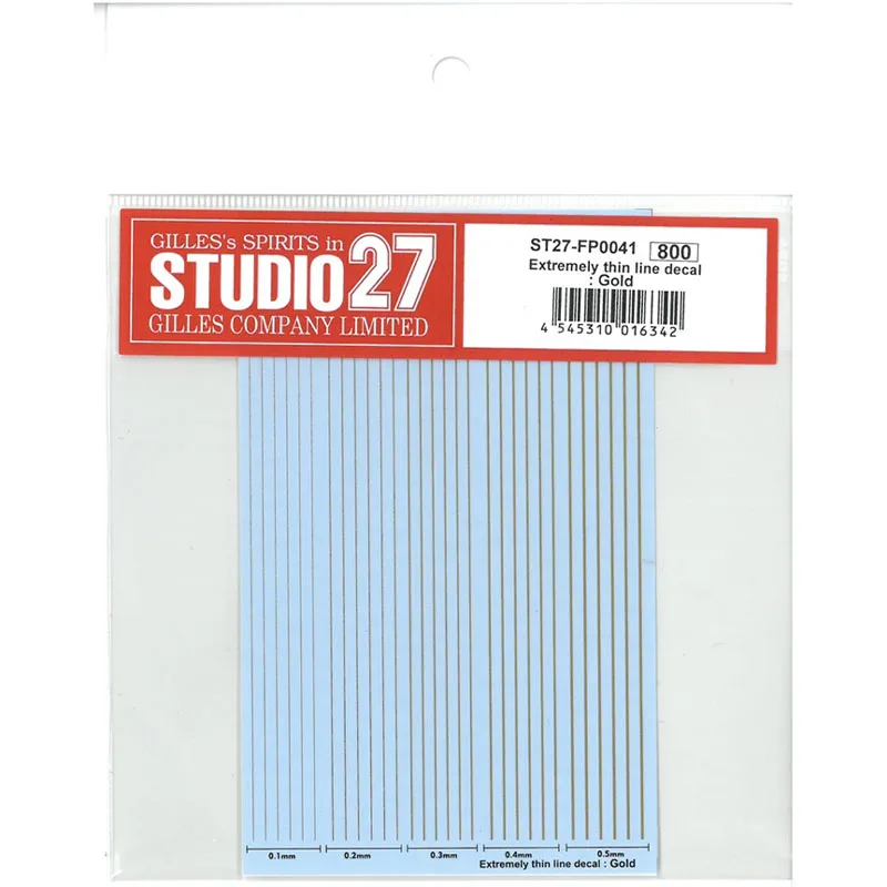 

Model Vehicle Studio 27 Water Sticker Super fine Gold Line sticker FP0041 Scale Model Car Hand Made Arts for Professional Adults