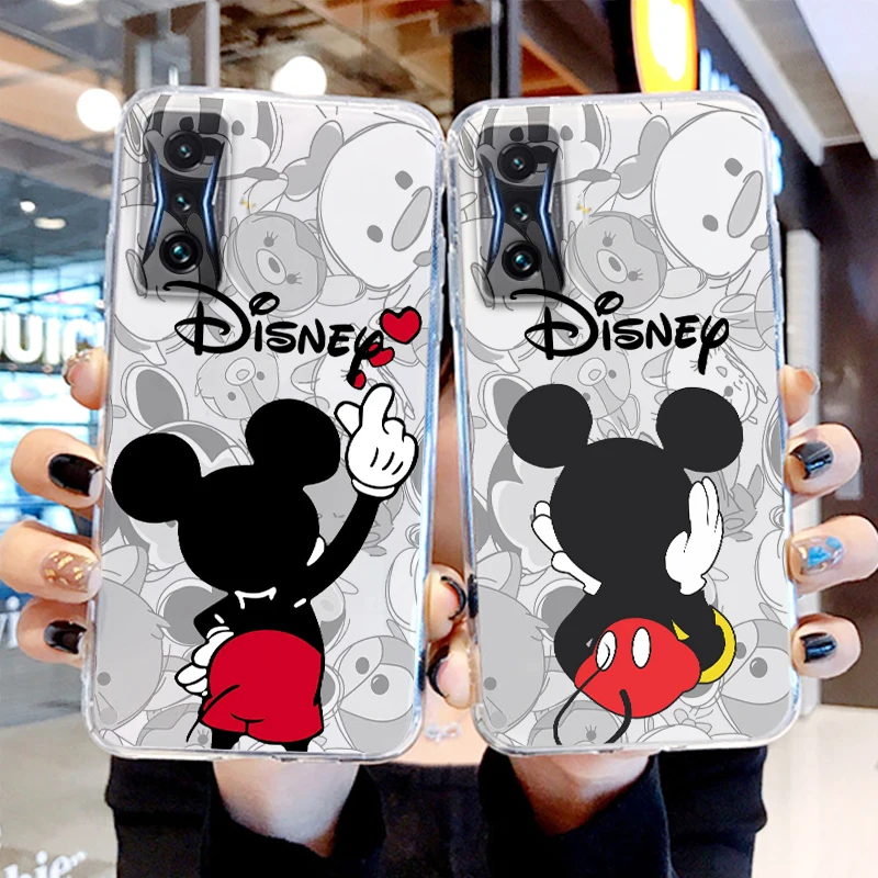 

Disney Mickey Mouse Minnie Transparent Phone Case For Xiaomi Redmi K60 K50 K40 Gaming K30 K20 A1 Pro 5G 12C 11 10X 9T 9