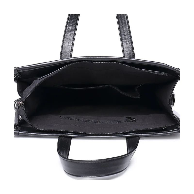 Briefcase Men Genuine Leather Handbags Messenger Bag Male Casual Leather Laptop 14 Shoulder Bag for A4 Document Passport Cover