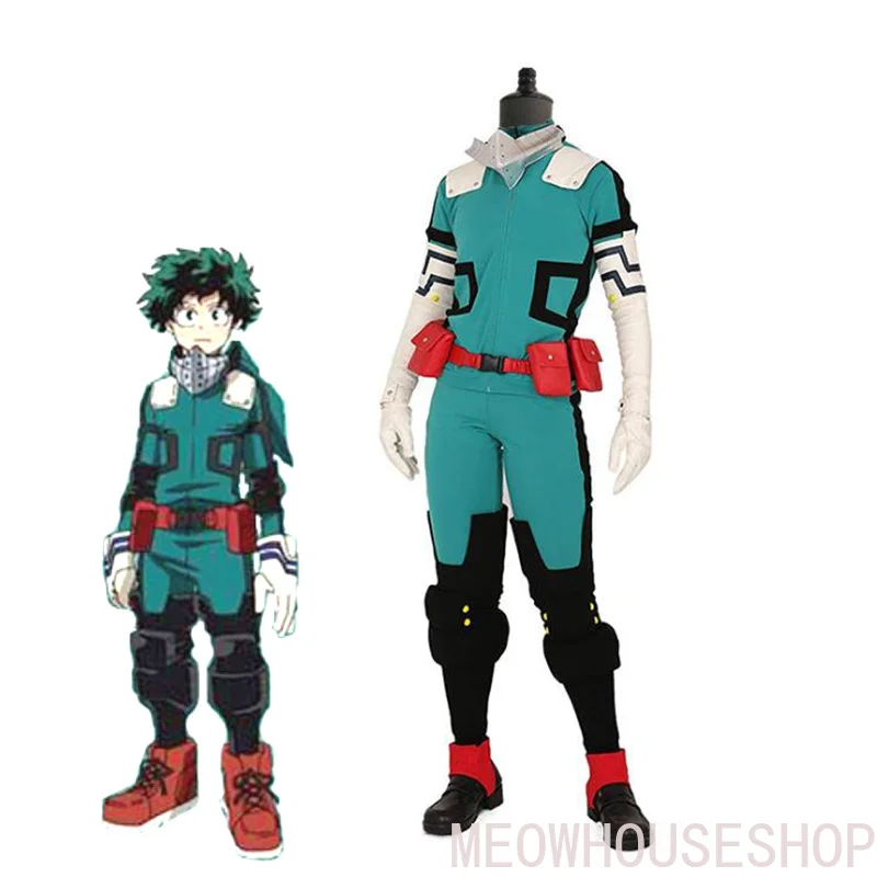

My Hero Academia Anime Cosplay Izuku Midoriya Men Costume Cosplay Costumes Battle Suit Halloween Anime Accessories Wig Hat