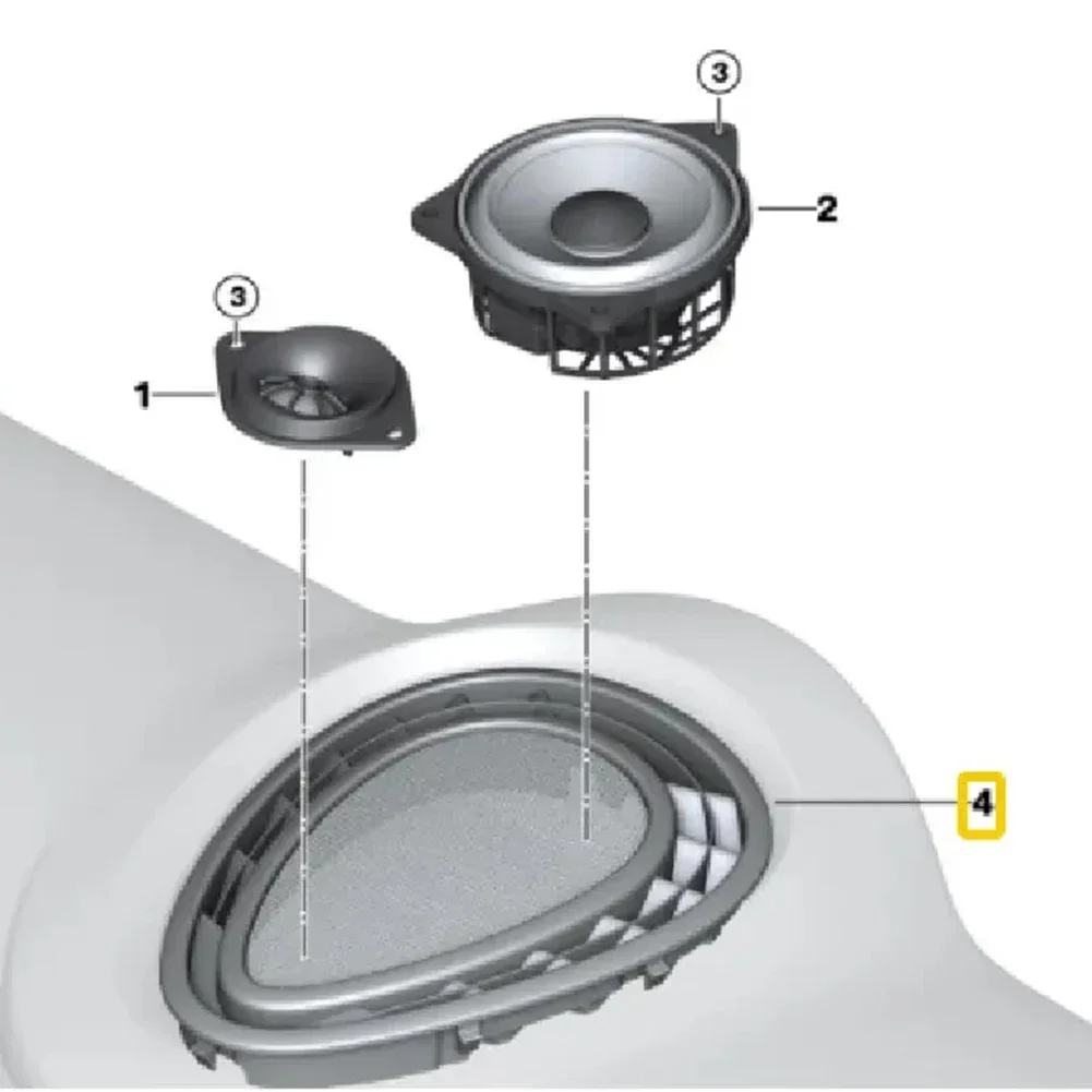 Улучшенное вентиляционное отверстие динамика приборной панели для BMW Mini F55 F56 F57 F60