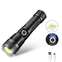 super powerful xh p50 led waterproof flashlight high power torch light rechargeable tactical usb camping outdoor bright lantern