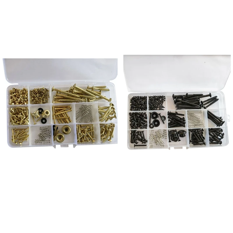 

Guitar Screw Kit Assortment Set For Electric Guitar Bridge Pickup Pickguard Tuner,Switch Neck Plate Strap Buttons