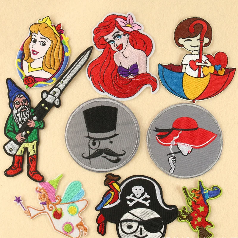 

Вышитые пиратские фотообои для одежды, Мультяшные аниме-нашивки для детской одежды, Аппликации, наклейки, футболки