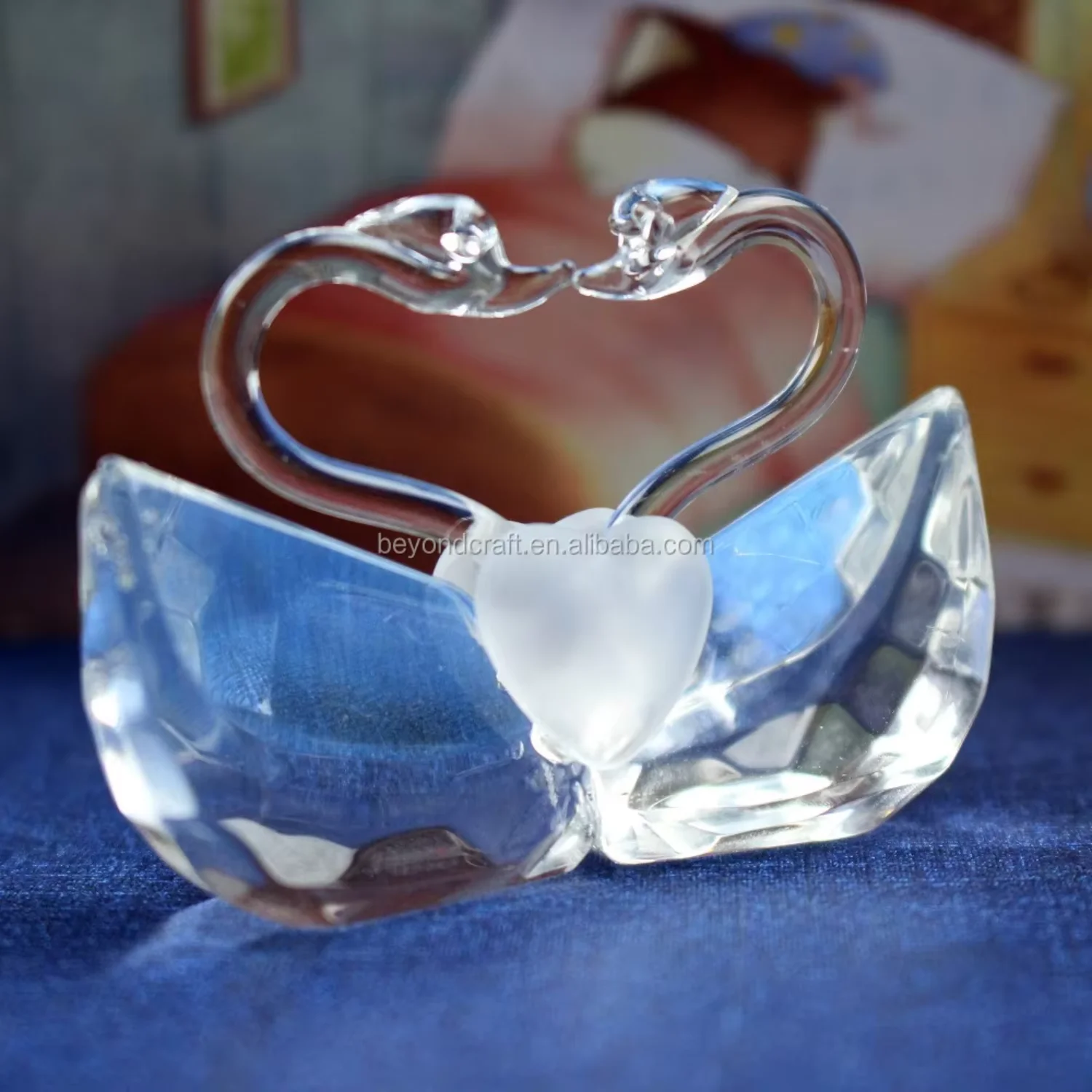 Love Crystal Swan для свадьбы Возвратный мешок кремового торта Большой конттерговый