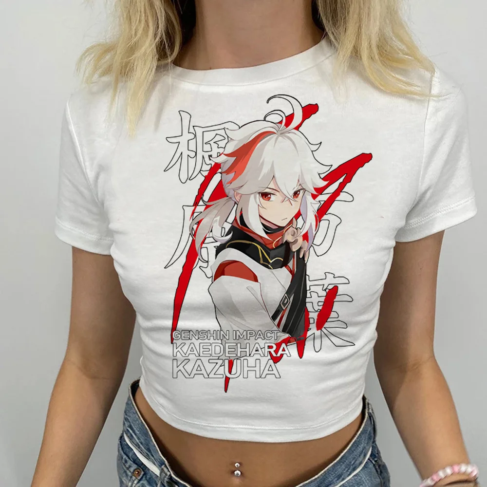 

Укороченный женский топ genshin impact, винтажная уличная одежда cyber y2k, готический укороченный топ в стиле гранж и феи готики, корейская мода