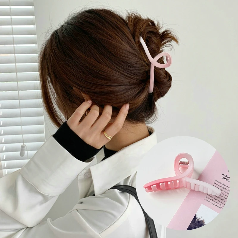 

Заколка для волос с перехлёстом женская, модный зажим с градиентными цветами, аксессуар для волос