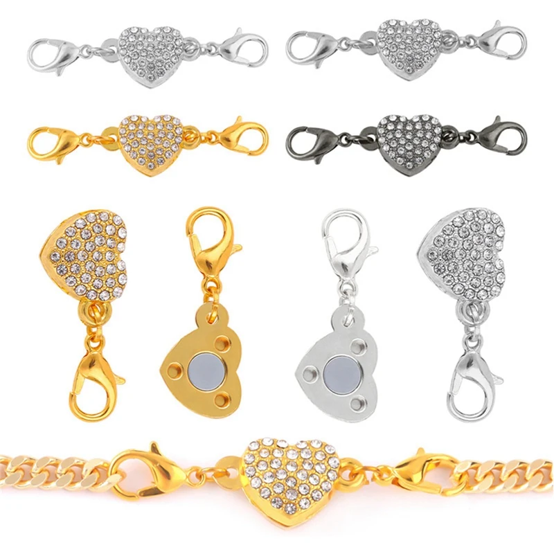 

New Style DIY Jewelry Round Necklace Magnet Clasp Connector Buckle Necklace Bracelet Gold Silver Jewlery Accessories