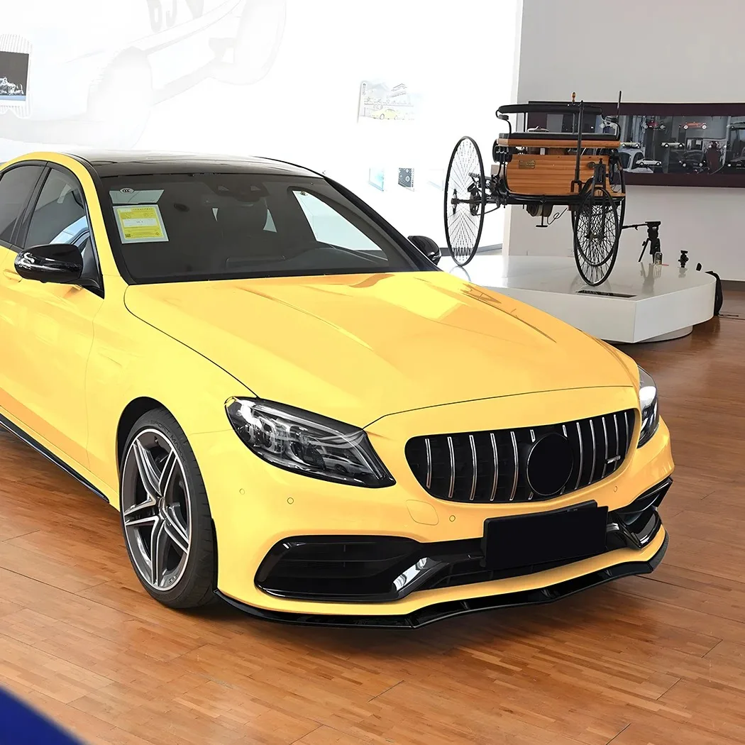 Фото Нижний спойлер для губ, передний спойлер для Mercedes Benz C-Class W205 Four Door Sedan S205 Five Door Wagon C63 Amg 2015-2022 №4