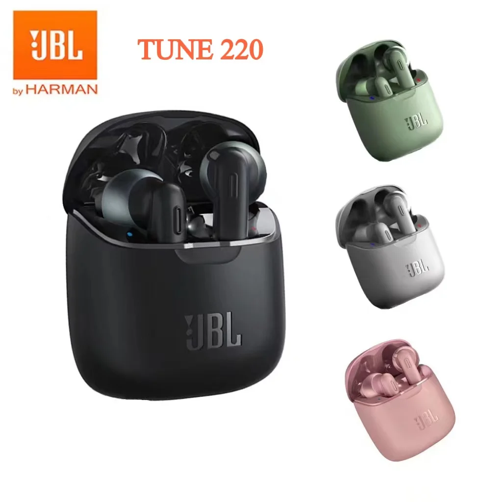 

JBL TUNE 220TWS Wireless Bluetooth Headphone Earphones T220 TWS Earbuds Bass Sound Headphones Headset Charging Case