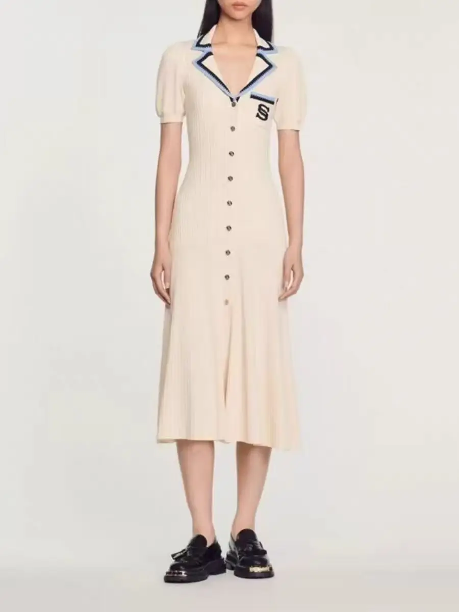 Женское длинное трикотажное платье элегантное облегающее эластичное с