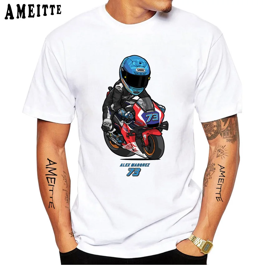 Новинка летняя мужская Классическая футболка с коротким рукавом ALEX SPAIN 73 GP