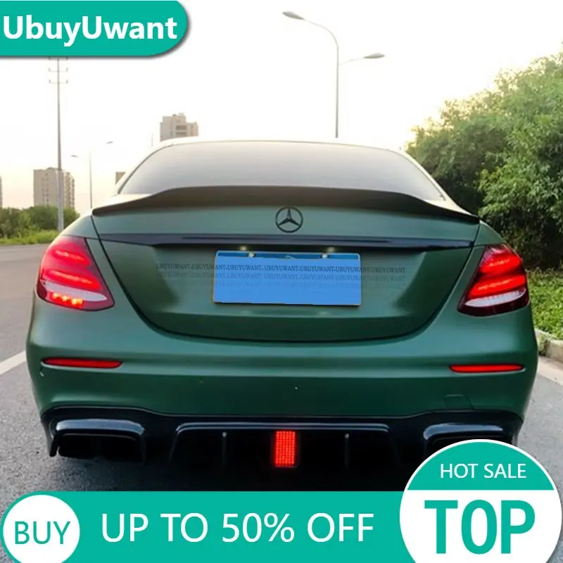 

For Mercedes W213 2016-2020 E-class E200 E300 E320 Spoiler Carbon Fiber PSM STYLE Car Rear Trunk Wing Spoiler