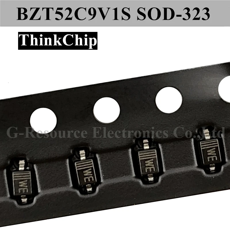 

(100 шт.) BZT52C9V1S SOD-323 SMD 0805 диод со стабилизацией напряжения 9,1 В (маркировка мы)