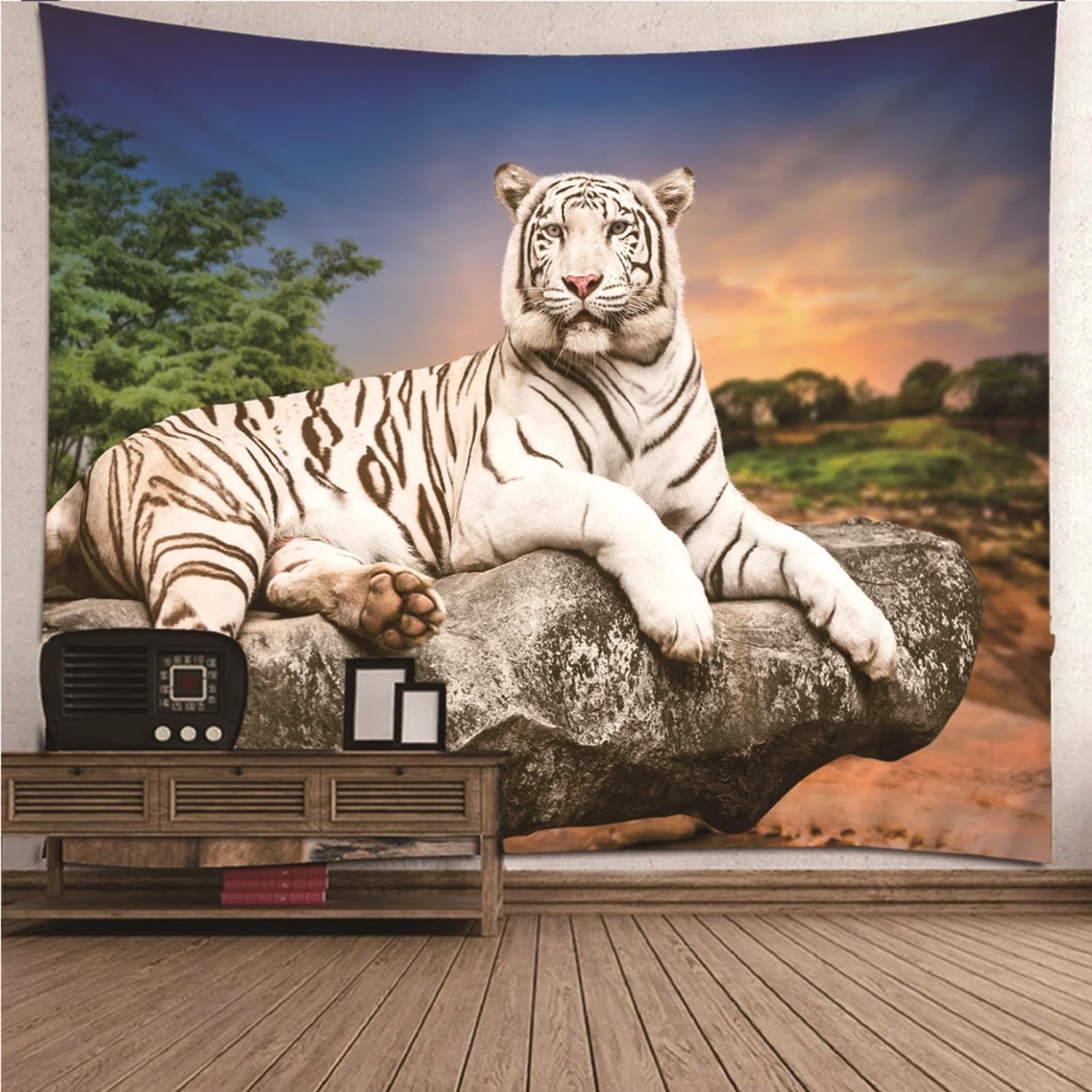

Decor Wall Art Tapestry Dorm Room Nature animal Lying Tiger Wall Hanging Blanket Dorm Art Decor Covering