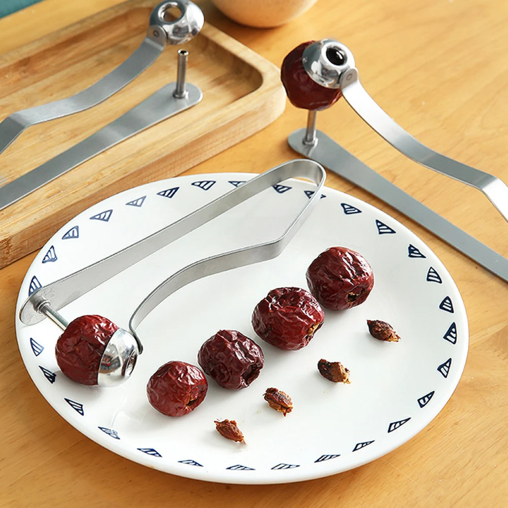 

Multifunctional Stainless Steel Jujube Pitting Device Cherry Hand-pressing Core Remover Household Enucleator Kitchen Baking Tool