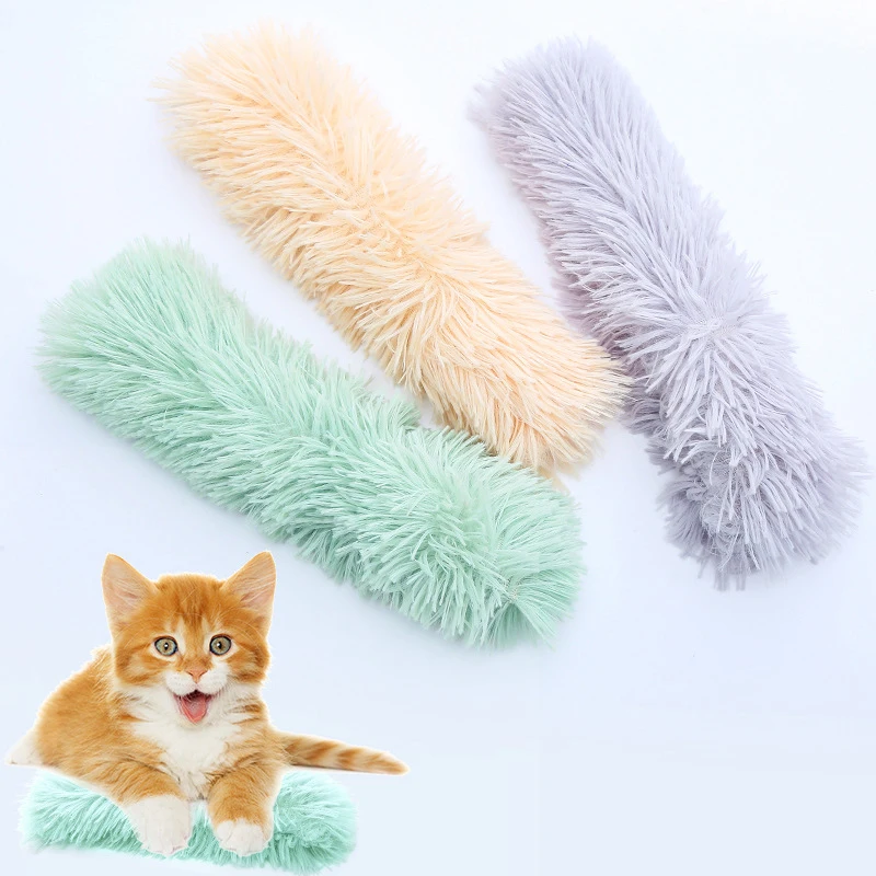 Cat Plush Toy Winter Warm Pv Velvet Pillow Catnip Toys Pet Sounding Paper Toy Cat Interactive Self-healing Toy Cat Chew Toy