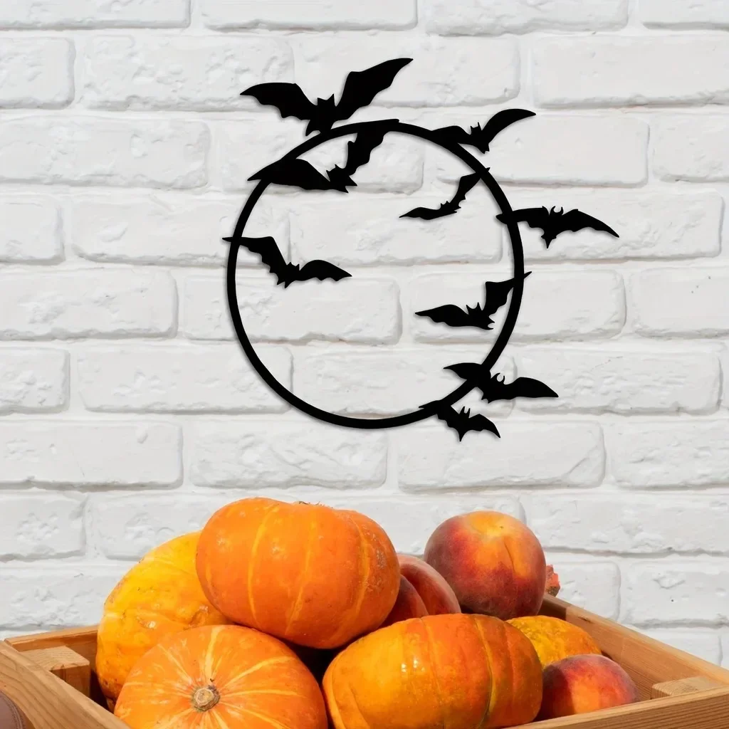 Металлическая Летающая Летучая Мышь Настенный Художественный Декор Тема