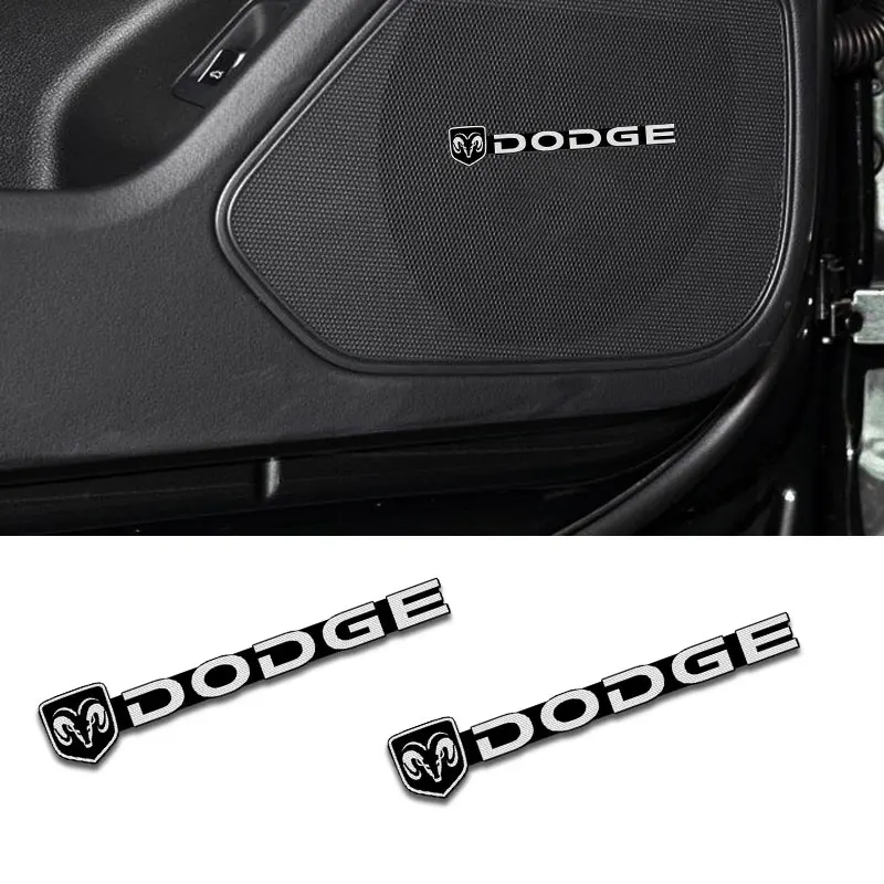 

1pcs Car Interior Styling Sticker Audio Speaker Metal Decals For Dodge Journey Caliber Challenger Charger Nitro Ram 1500 Durango