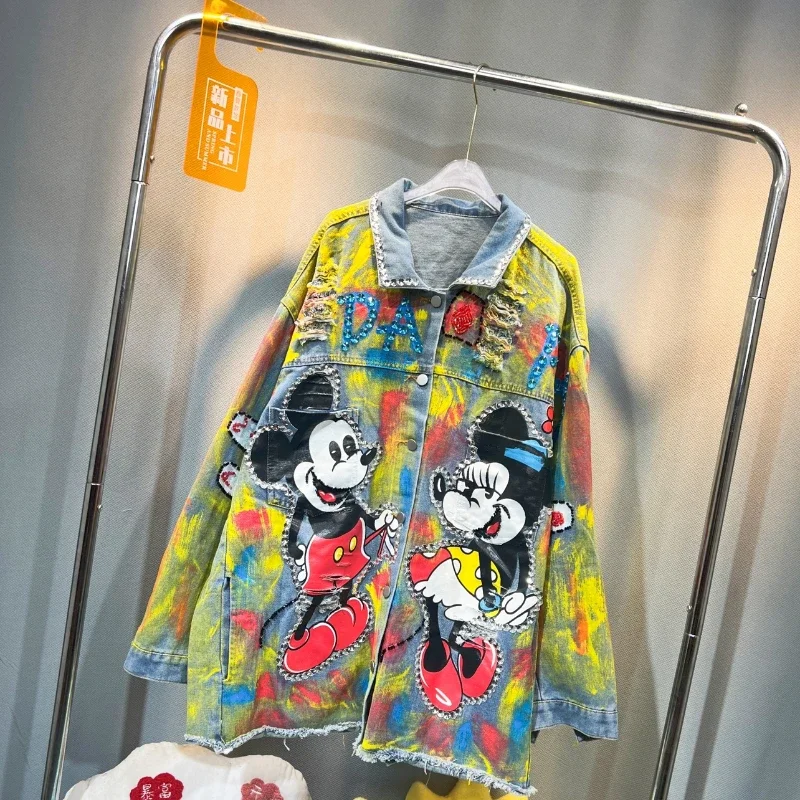 Новинка Осень-зима 2023 пальто для тяжелой промышленности с изображением граффити