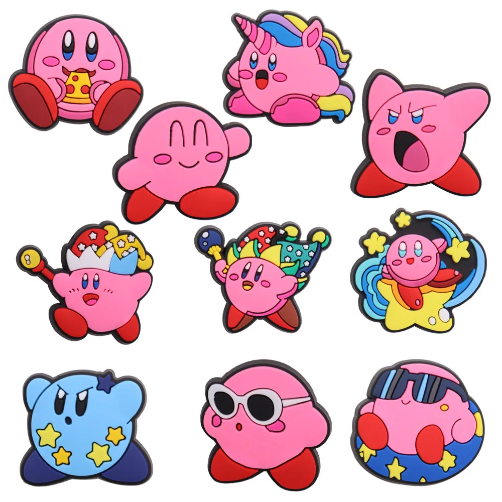 

Good Quality 1pcs PVC Shoe Charms Cartoon Cute Pink Alien Creatures Accessories Kid Shoe Ornament Fit Croc Jibz DIY Party Gift