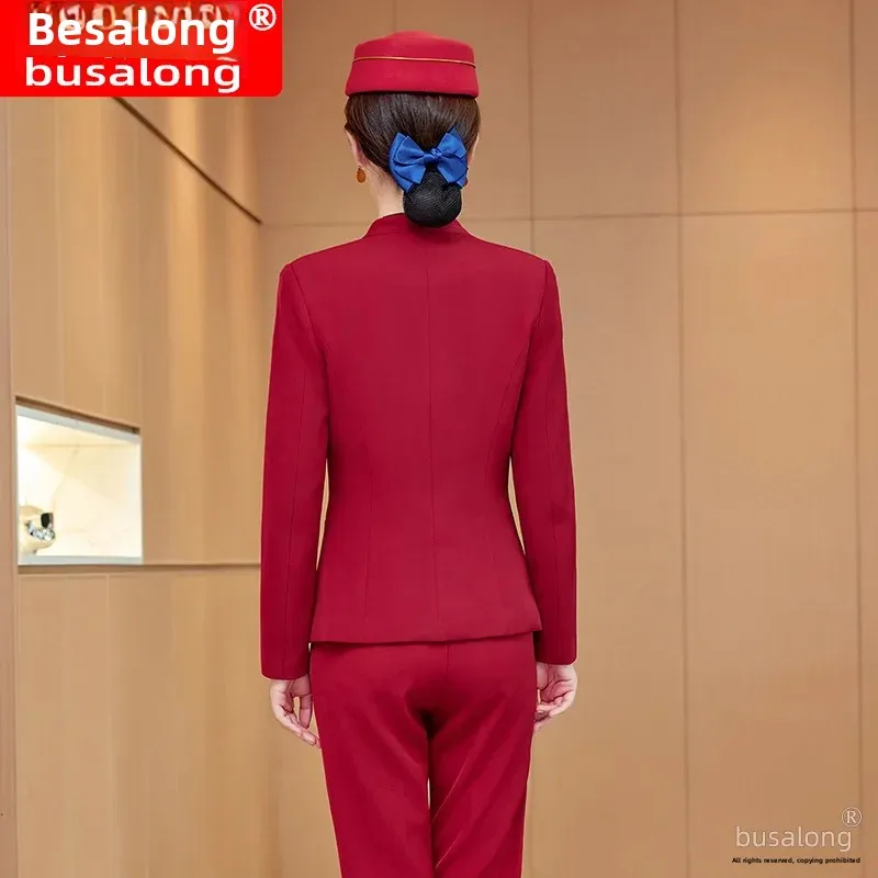 Осенняя модная униформа высокой железной воздушной хозяйки женский