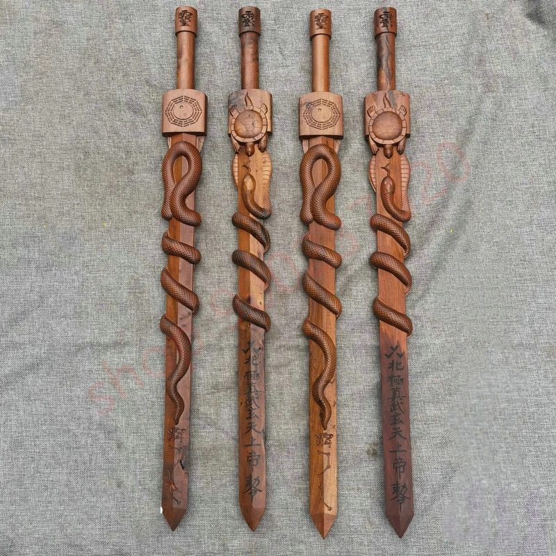 

Taoist supplies, lightning strike wood relief North Pole Zhenwu Xuantian God, tortoise and snake Xuanwu sword