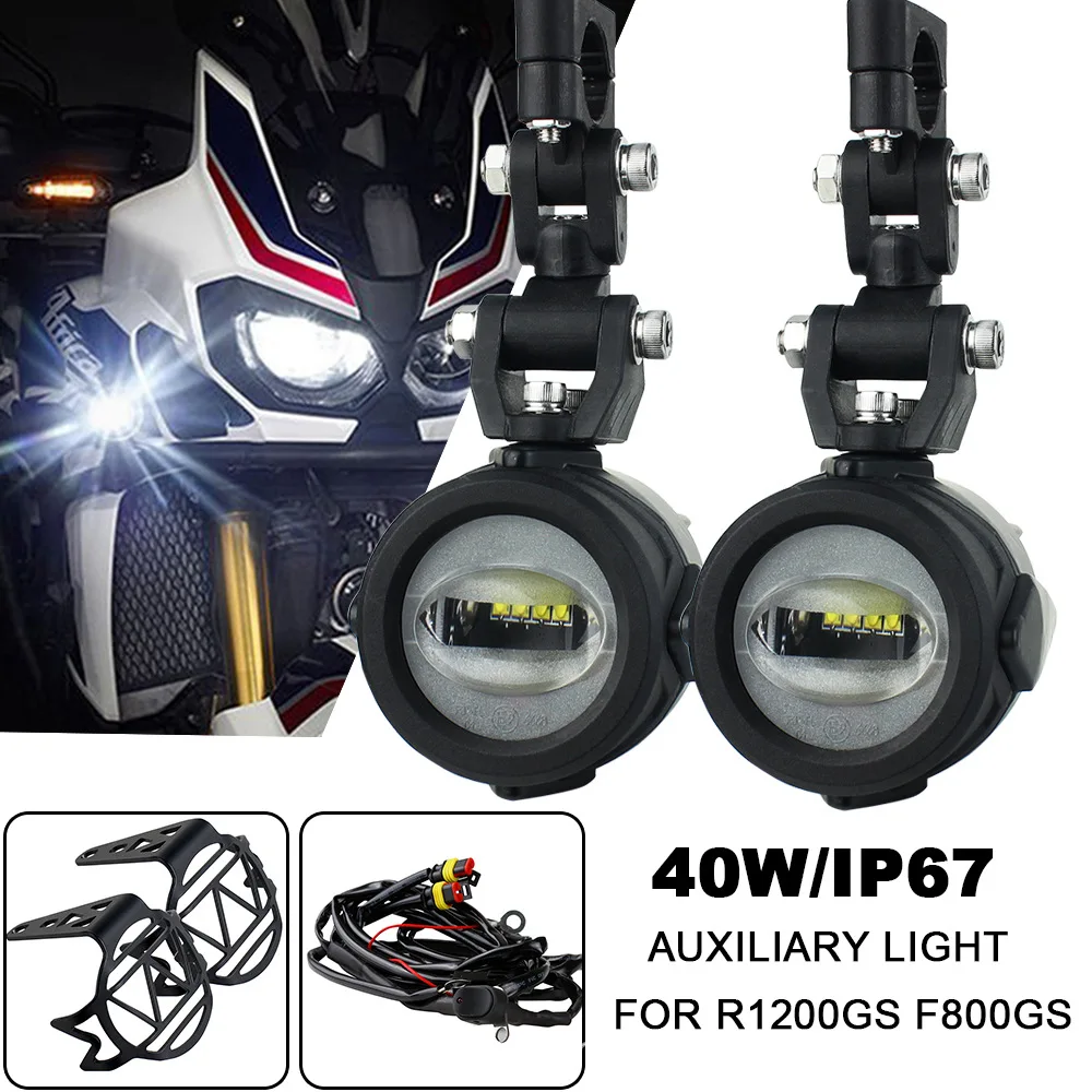 40W (20w/pcs) R1200GS F800 New Waterfowl Fog Lamp Auxiliary Lamp Led Spotlight Suitable for BMW Motorcycle Fog Lamp