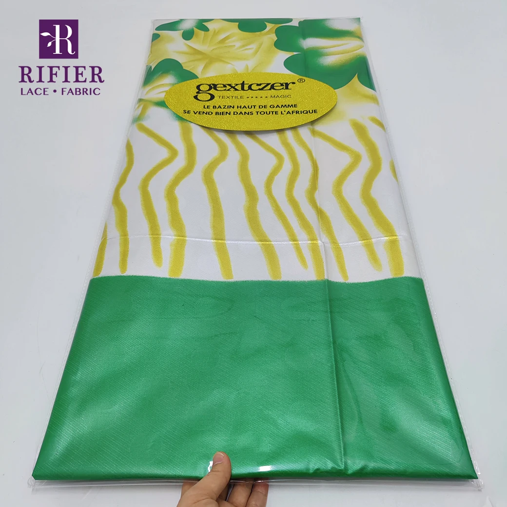 

Оригинальная роскошная кружевная ткань Bazin с принтом, блестящая Высококачественная Женская традиционная свадебная одежда для вечеринки, роскошная кружевная ткань