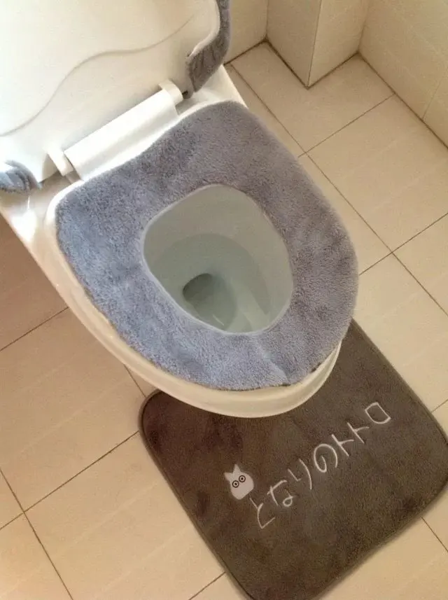 Totoro мой сосед Кот плюшевый чехол на сиденье унитаза в стиле аниме для ванной