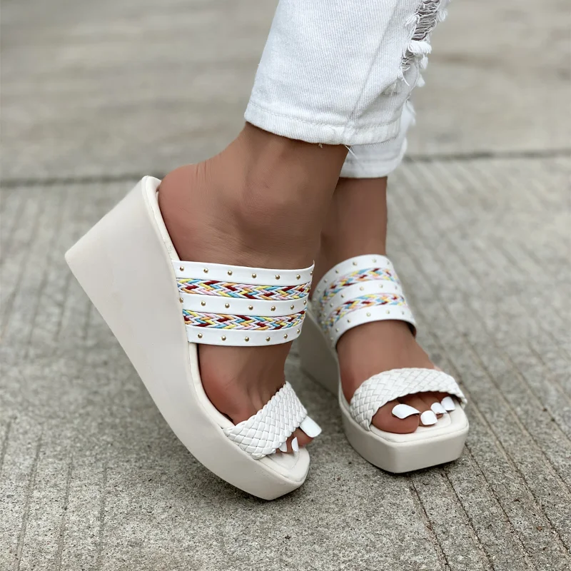 

Women's Shoes 2023 Hot Sale Modern Slippers Women's Slippers Outdoor Casual Slippers Women Crystal Wedges Platform Shoes Female