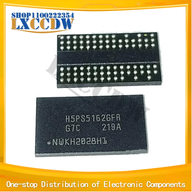 

2pcs H5PS5162GFR S6C BGA H5PS5162GFR-S6C FBGA84