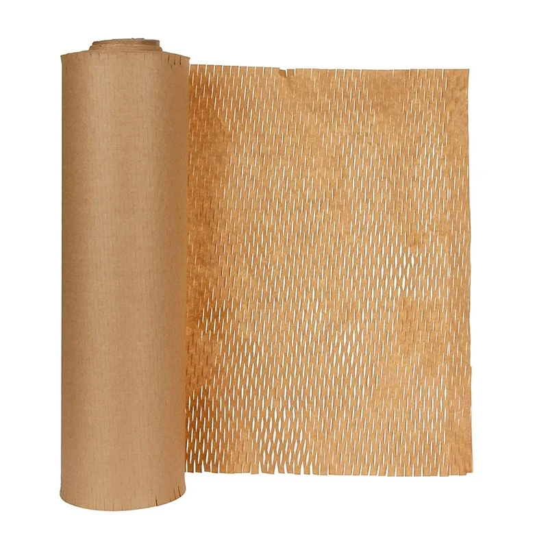 

Recycled Packing Wrap 12X130 Inch Eco Honeycomb Wrapping Paper For Kraft Gift & Moving Replacing Bubble Moving Packaging
