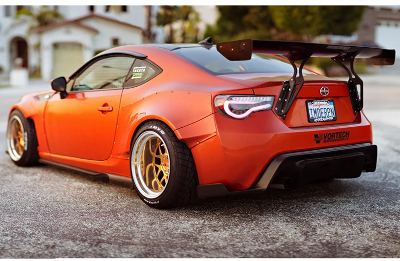 Автомобильный Стайлинг неокрашенный черный FRP/углеродное волокно материал G Style GT