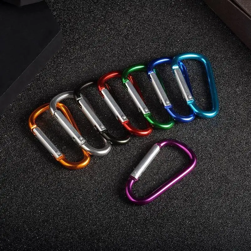 

3pcs/set D Clip Carabiner Snap Spring Clasp Hook Keyring Carabina Camping Karabiner Small J4F4