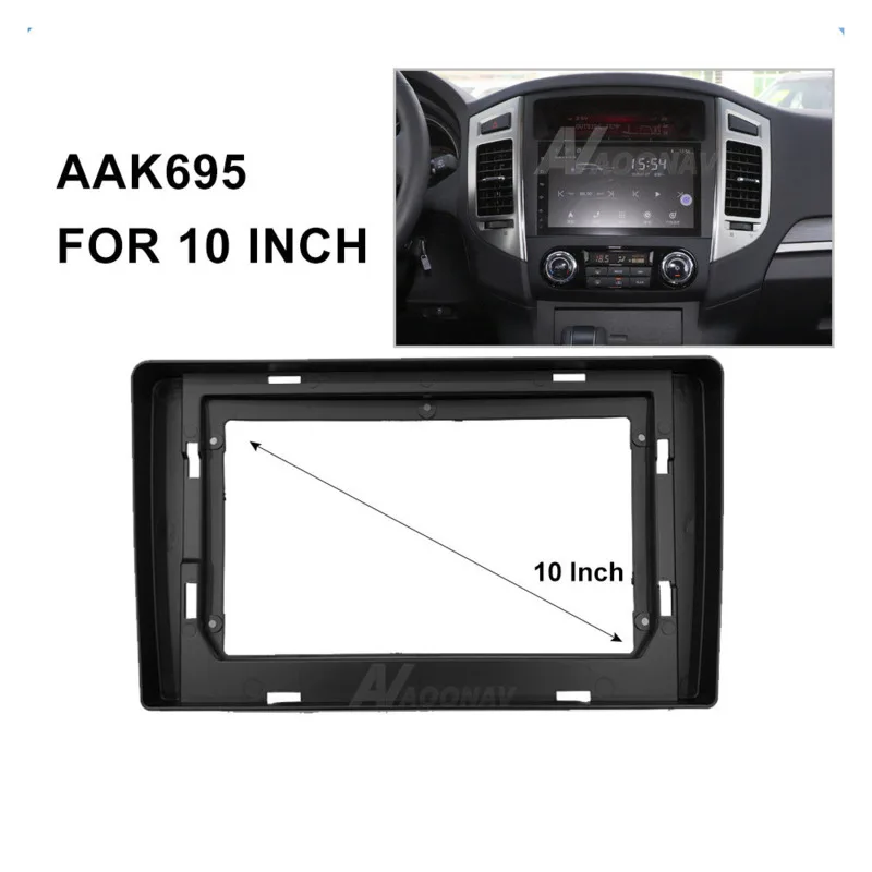 

Car audio navigation large screen car navigation frame 10 inch modified face frame panel bracket Fit for MITSUBISHI PAJERO 2020