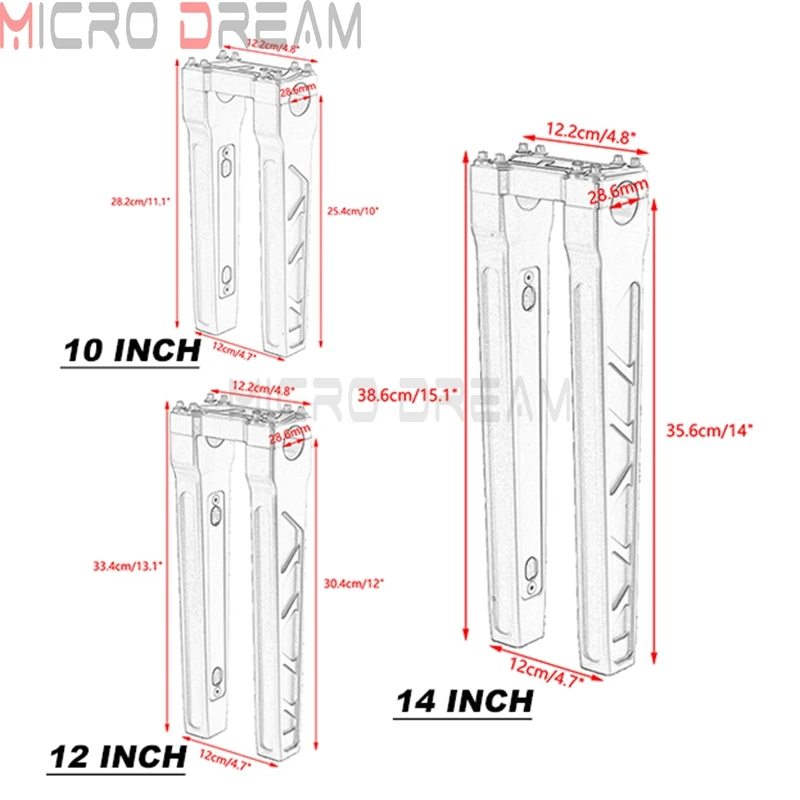 Рулевые стойки 1-1/8 дюйма 28 мм для Harley Dyna Street Bob Sportster Softail Custom Cafe Racer Chopper Chrome MX 4-14