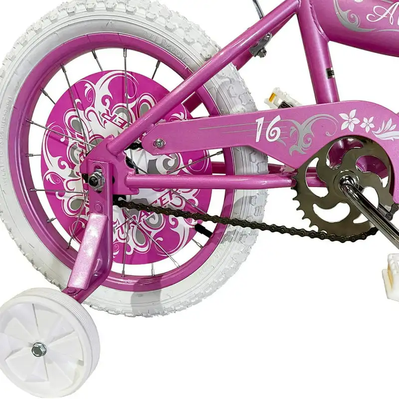 

16" BMX S-Type Frame Bicycle Coaster Brake Crank Chrome Rims Tire 's Bike - Pink