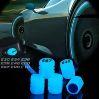 5pcs luminous valve tire caps glowing cover car for bmw e series e30 e34 e36 e39 e46 e60 e87 e90 f10 lettering logo