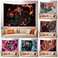 bandai kamado tanjirou chart tapestry for living room home dorm decor cheap hippie wall hanging
