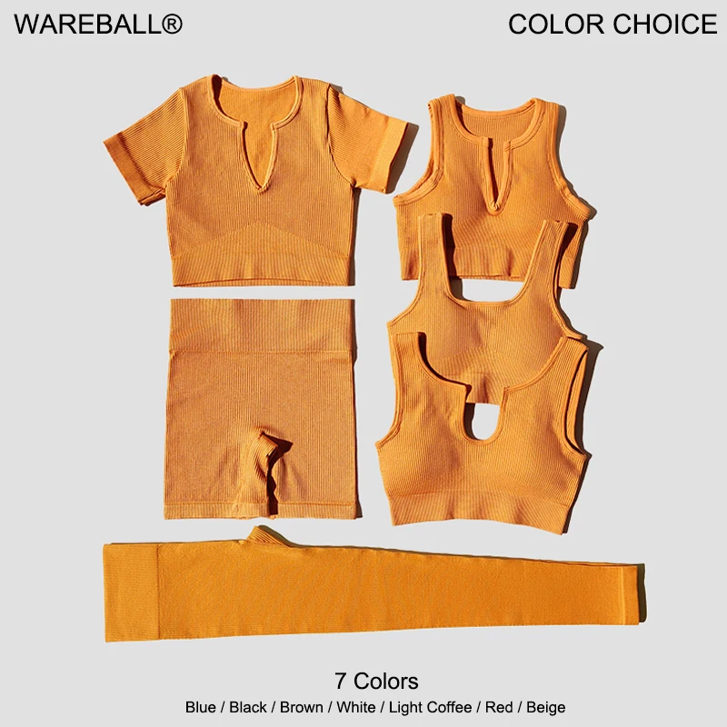 2/4/6 шт. женские бесшовные леггинсы с высокой талией