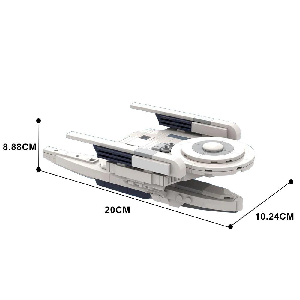 MOC Oberth Class Starship Космический корабль Строительные блоки USS Grissom &amp Пегас Кирпичи