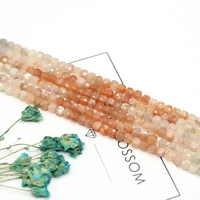 4mm natural strawberry quartzs beads faceted natural white quartzs loose stone beaded for making diy jewerly necklace bracelet