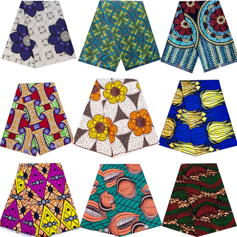 Ankara African Prints Batik Fabric Guaranteed Veritable Wax Patchwork 100% Polyester Tissu High Quality for Dress Decoration DIY