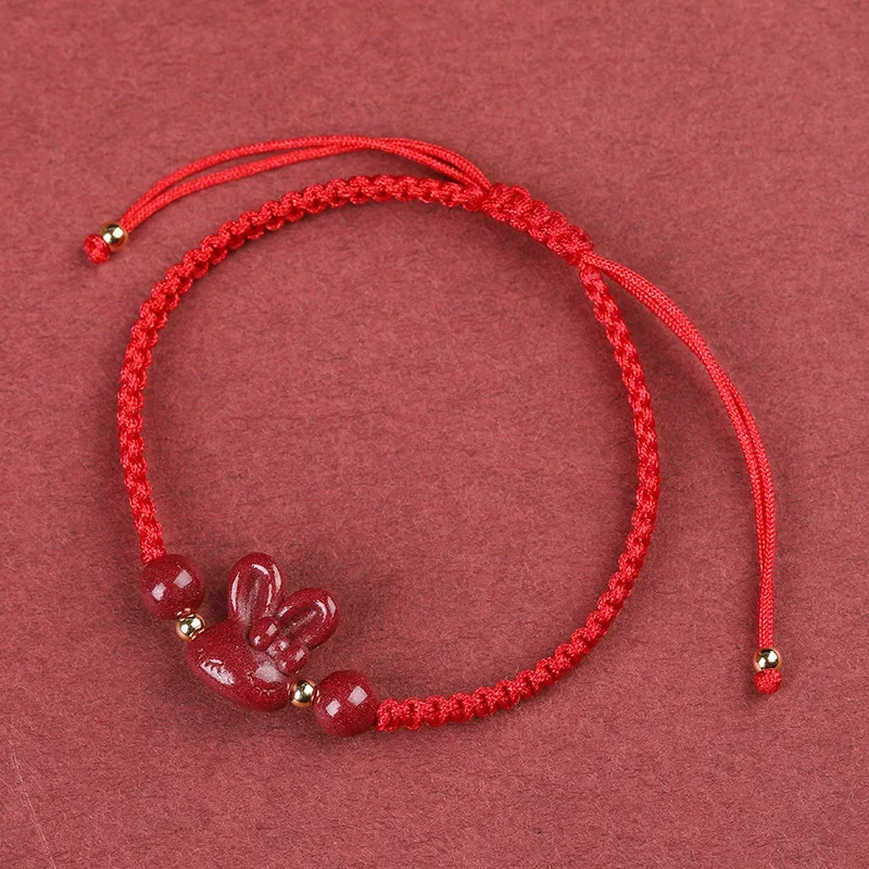 Браслет Cinnabar Rabbit очаровательный браслет натуральные ювелирные изделия