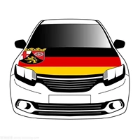 state flag of rheinland pfalzs car hood cover 3 3x5ft 100polyesterengine elastic fabrics can be washedcar bonnet banner