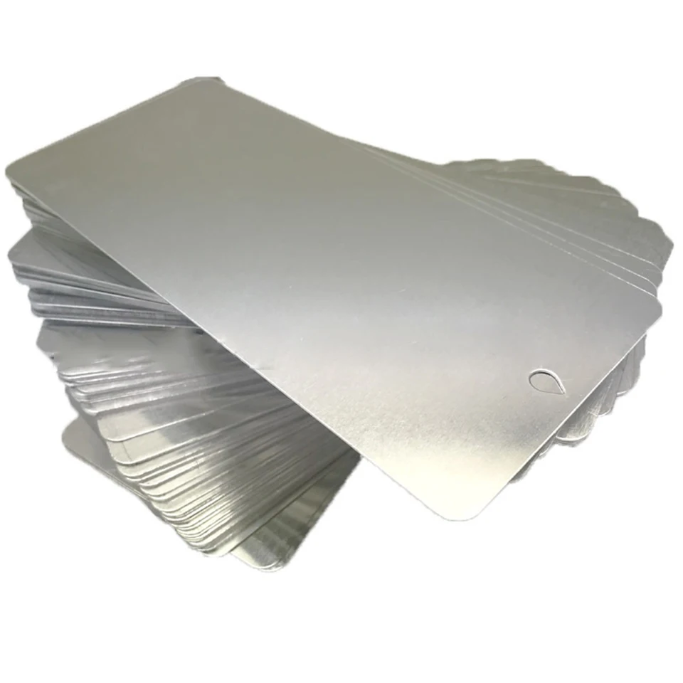 100pcs Aluminum Powder Coating Test Panels Auto Paint Standard Spray Out Tinplate Test Sheet For Color&Finishes Test CQ-1