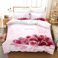 red flower rose bedding set twin full queen size fink flowers rose bed set children bedroom duvet cover sets 20