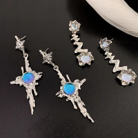 crystal star earrings fashion zircon pendant earring for women 2022 new korea trendy luxury creative party wedding jewelry gifts